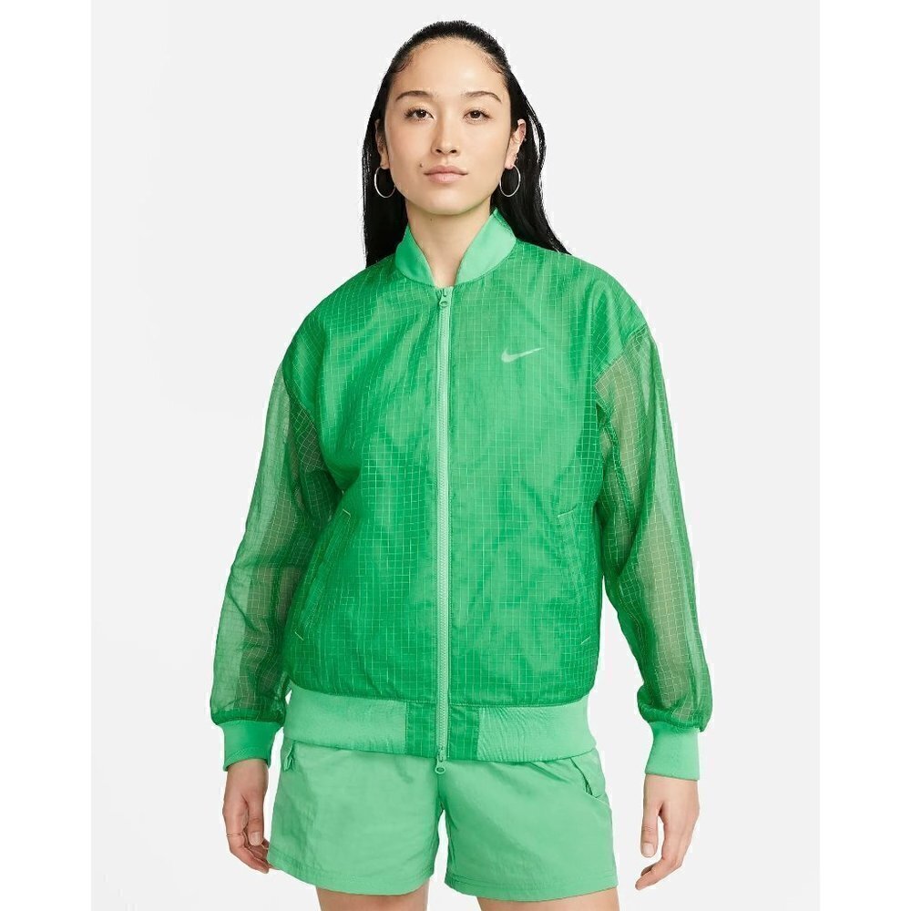 NWT Nike Sportswear Essentials Woven Varsity Bomber Jacket windbreaker XS